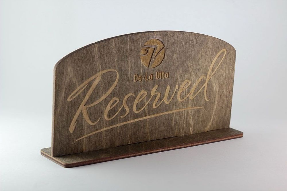 Резерв | Reserved настольная табличка, бронь табличка