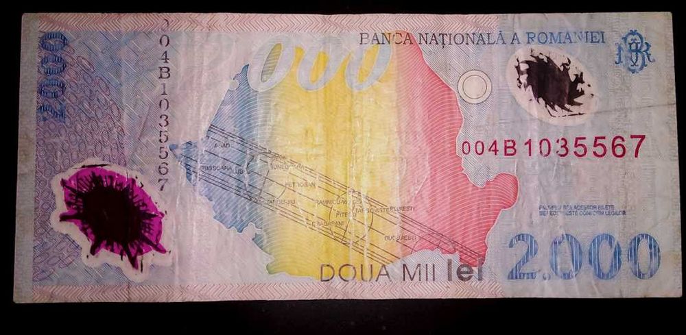 Vând Bancnotă 2000 lei cu Eclipsa 1999