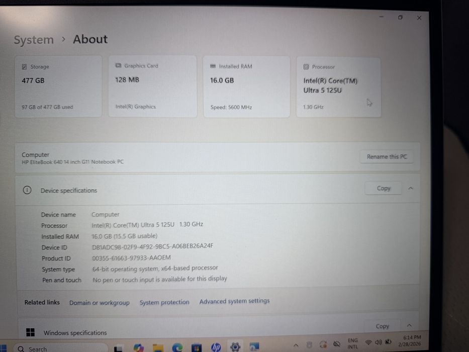 HP EliteBook 640 14 inch G11