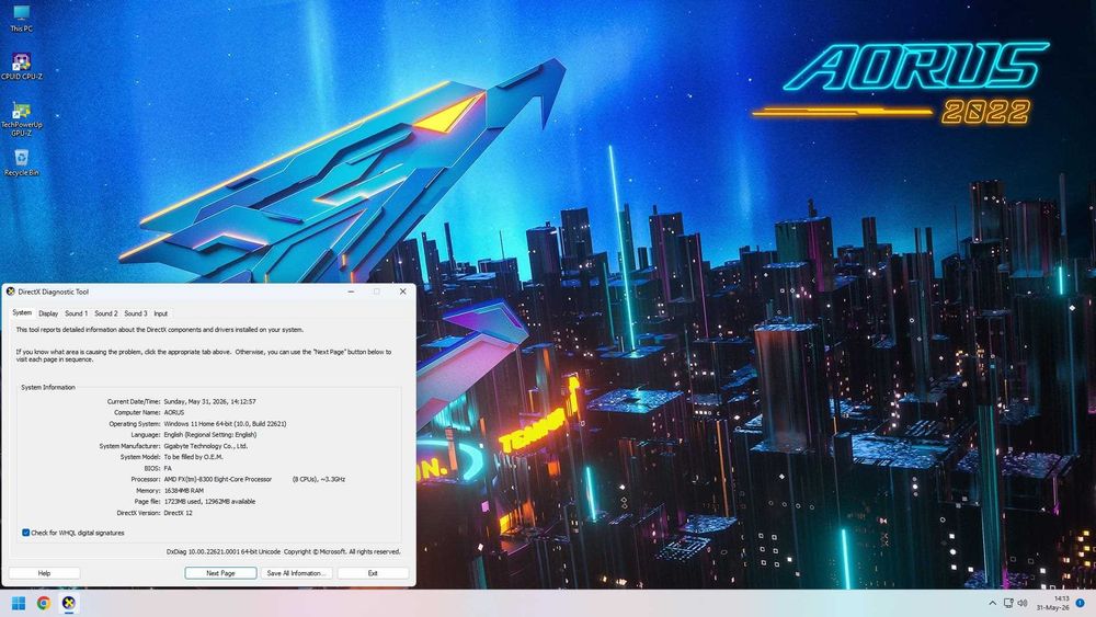 KIT AM3+ FX-8300 (8 core)+Placa 970A-UD3P+16GB RAM+Cooler AMD RGB !! CA NOU !! 300lei