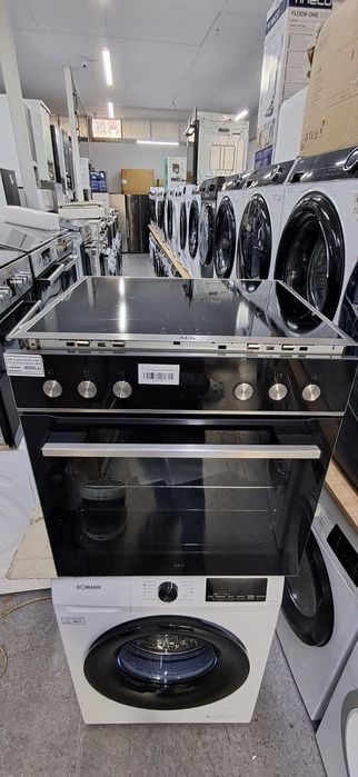 Set AEG cuptor electric 71l + plita inductie import GERMANIA Garanție