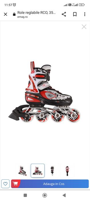 Role reglabile RCO, 35-38, Rosu, SS5008M-B