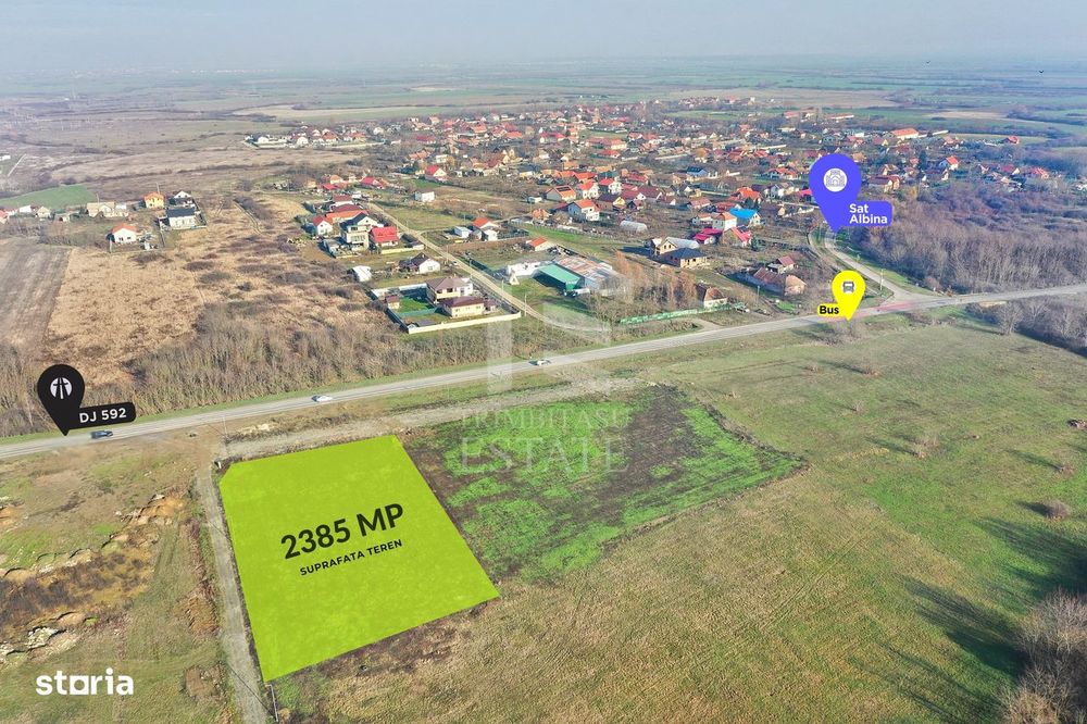 Vanzare | Teren industrial | 2385 MP | Apa Curent Canal | Mosnita Noua