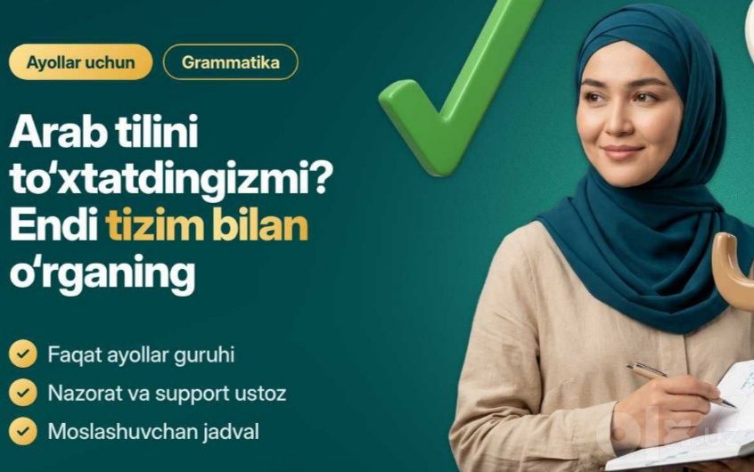 Arab tili kursi 370 ming oyiga