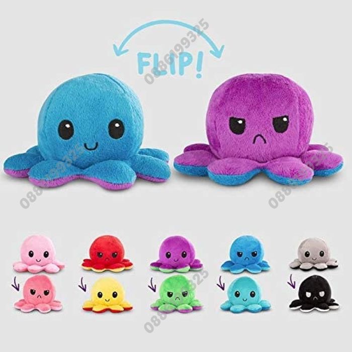 Плюшен Октопод с две лица, Голям плюшен октопод