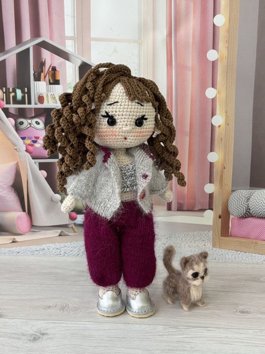 Кукла вязанная Астана, игрушки.