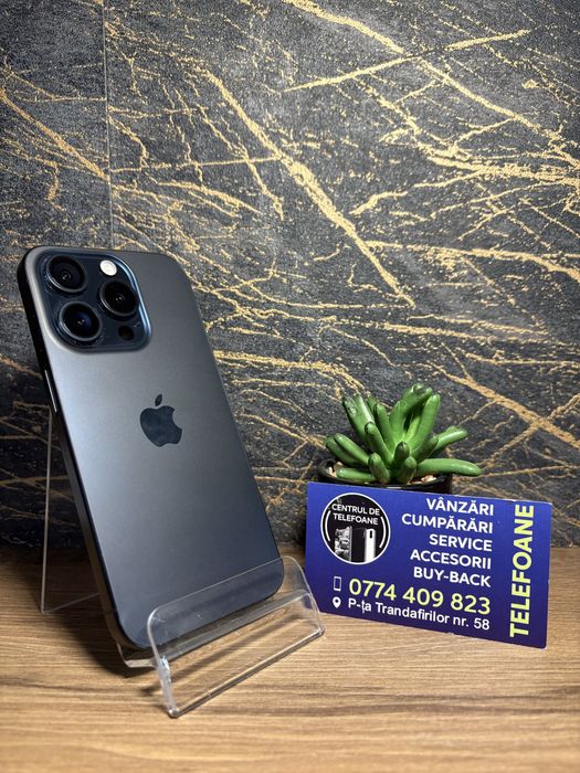 Iphone 15 Pro/128Gb/Garantie 2Ani Centrul de Telefoane/Rate