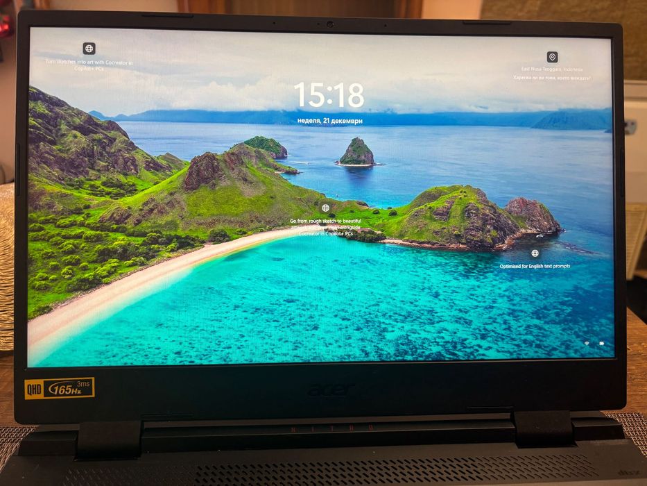 Гейминг лаптоп Acer - Nitro 5 AN515-58-72NW