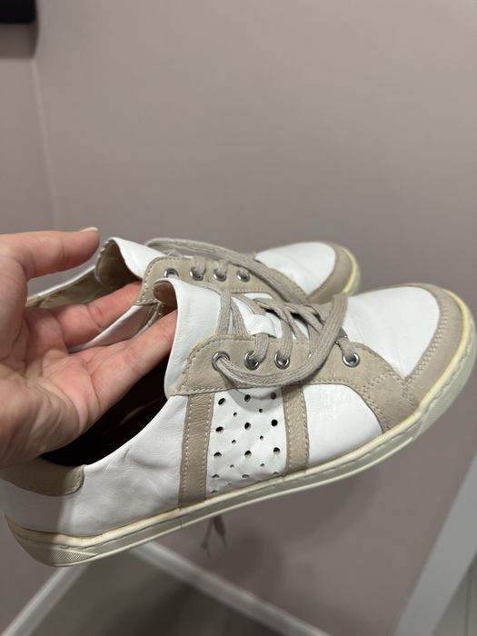 Макасины Бежево/Белые