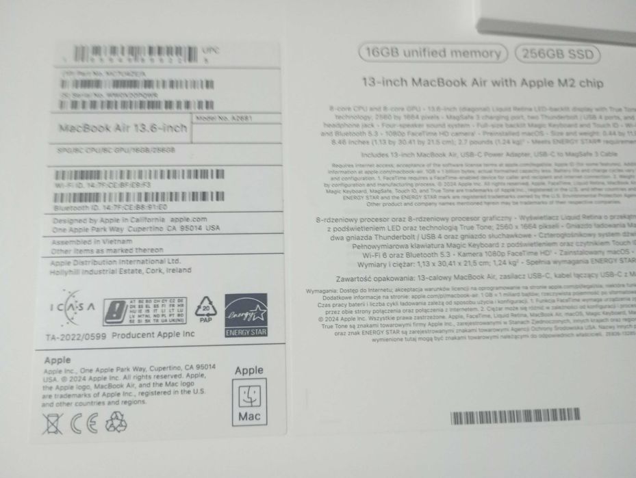 Лаптоп Макбук APPLE AIR 2