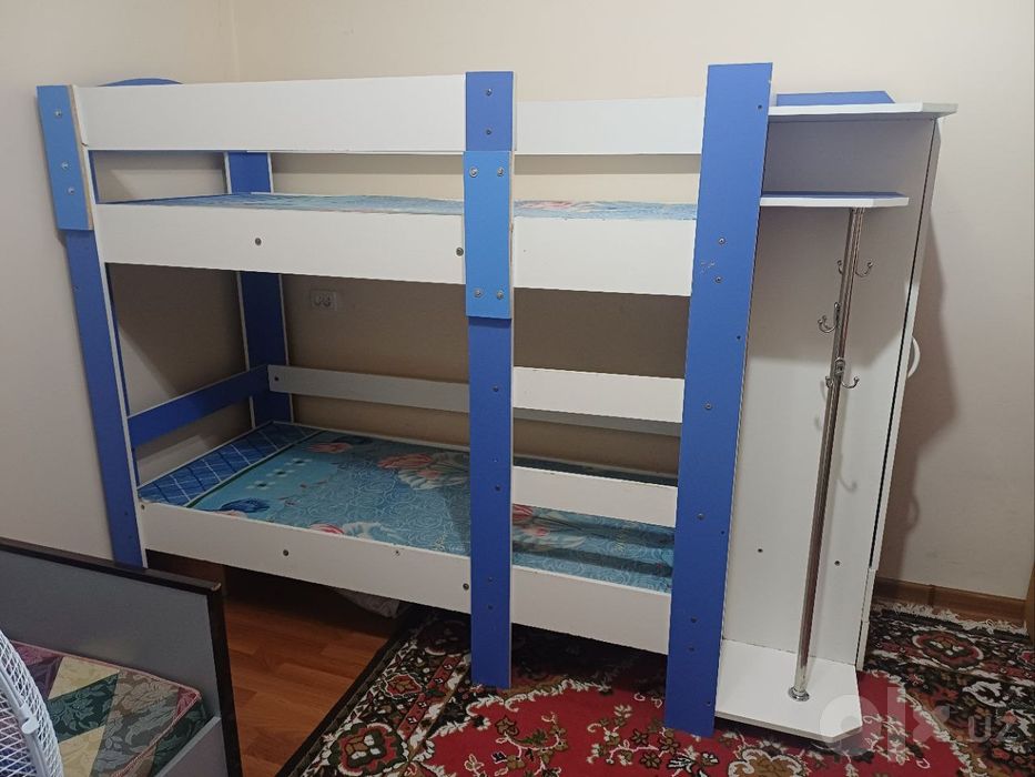 Кроват Детские 2 этажные шкафи билан