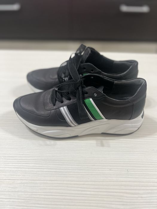 Sneakers premium Kennel & Schmenger piele naturală negri, mărimea 39