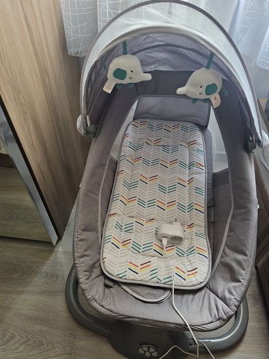 Бебешка люлка Karemi, 3 в 1, Електрическа, С комарник, Подвижна възгла