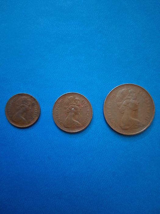 сет 1971 1/2 New Penny/Half /,1 Penny,2 new Pence