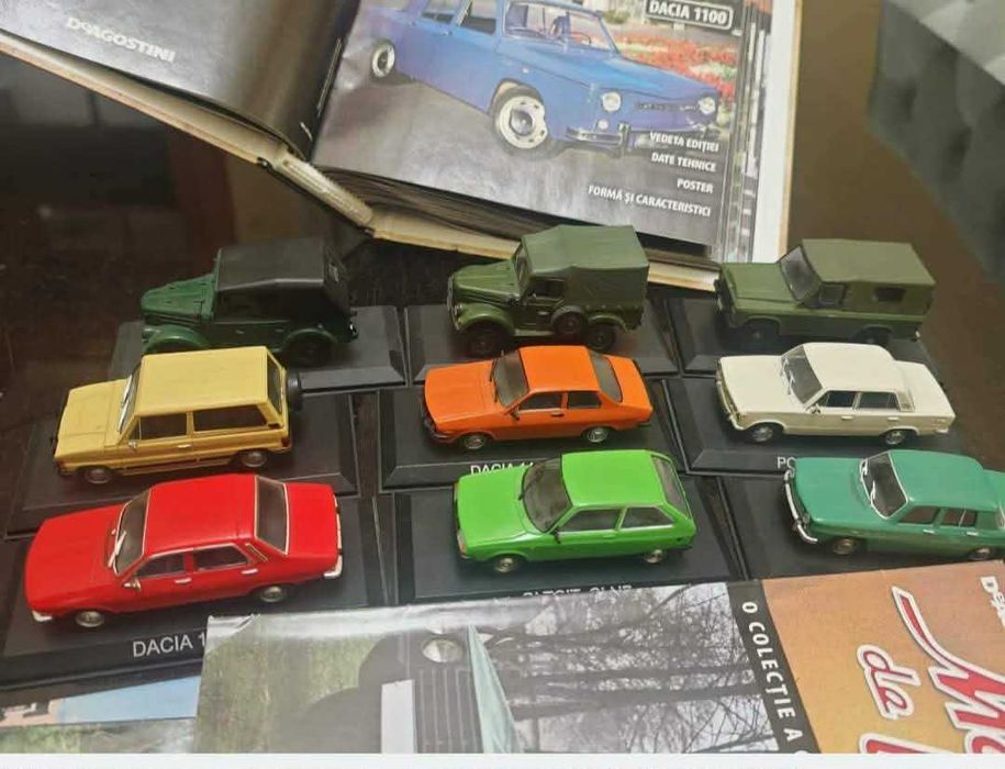 8 machete DeAgostini romanesti+ Polski Fiat,,  20 reviste ,+ biblioraft