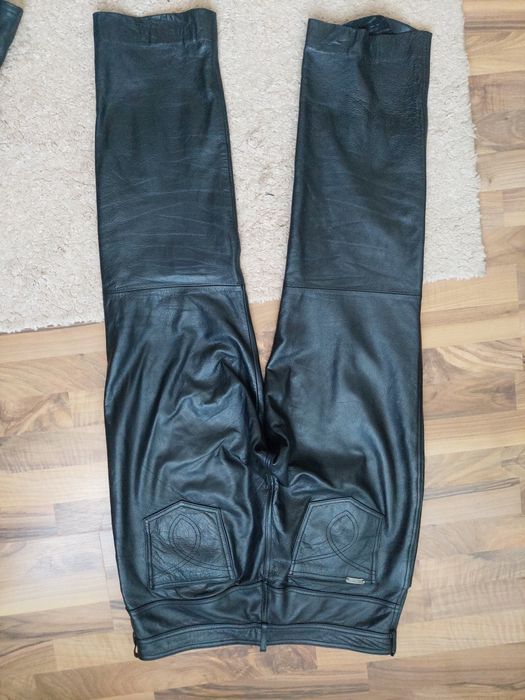 Pantaloni moto Linus,model clasic,de barbati,piele moale