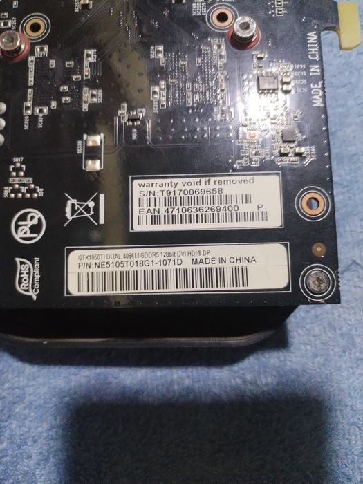 Продам видеокарту PALIT GEFORCE GTX 1050ti