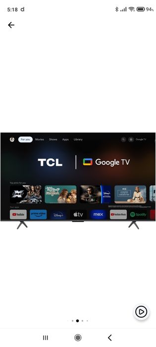 Televizor TCL QLED 55T8B, 139 cm, Smart Google TV, 4K Ultra HD, 100Hz,