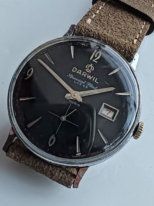 Ceas Darwil Special Flat Calendar 34 mm Funcționează excelent!