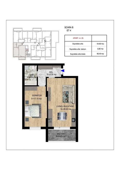 Apartament 2 camere direct dezvolator zona Pallady metrou Nicolae Tecl - View 3