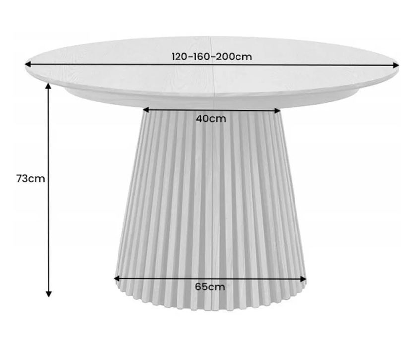 Трапезна маса скандинавски стил дърво разтегателна