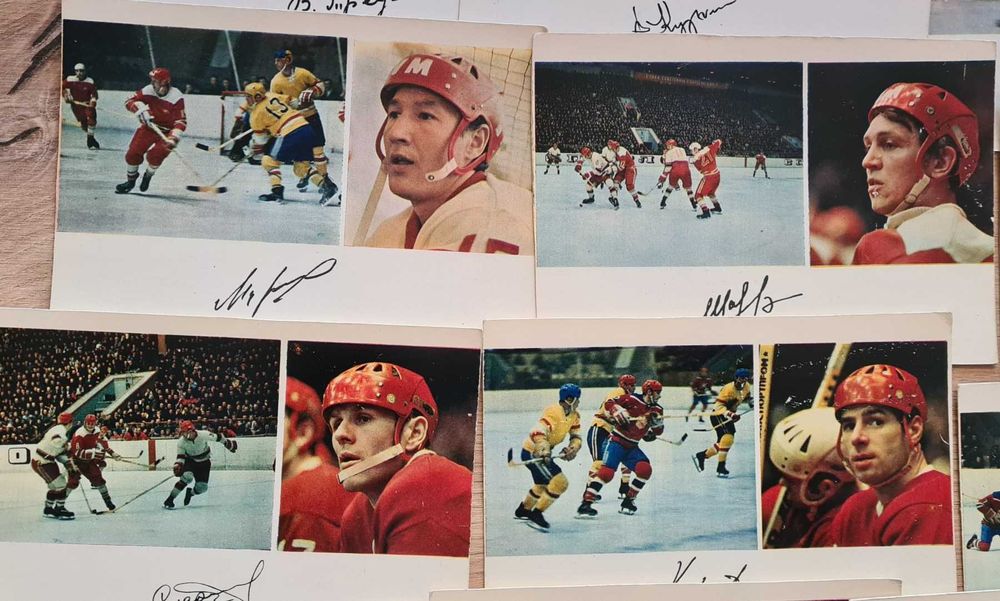 Колекция пощенски картички на хокеисти