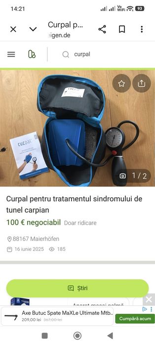 Aparat tratament sindrom de tunel carpian