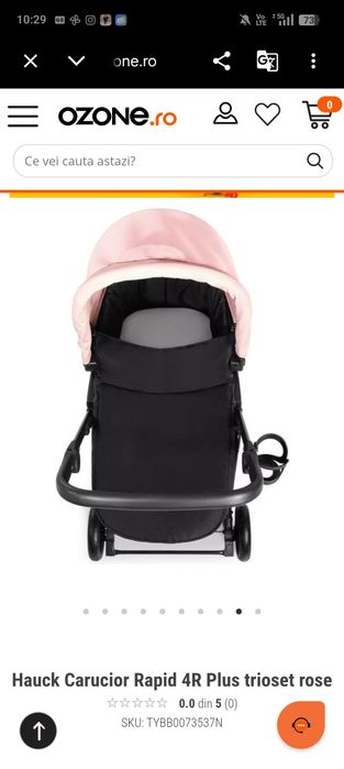 Hauck Carucior Rapid 4R Plus trioset rose