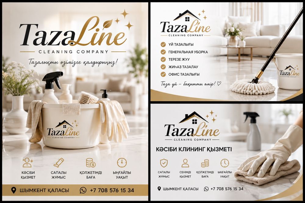 TazaLine-клининг компаниясы|Шымкент қаласы