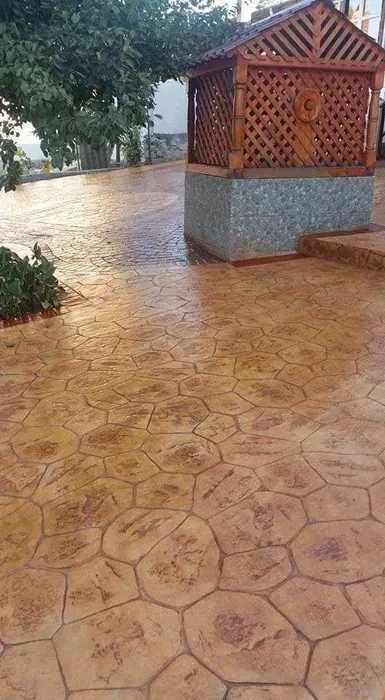 Щампован бетон - Шлайфан бетон, ресан бетон