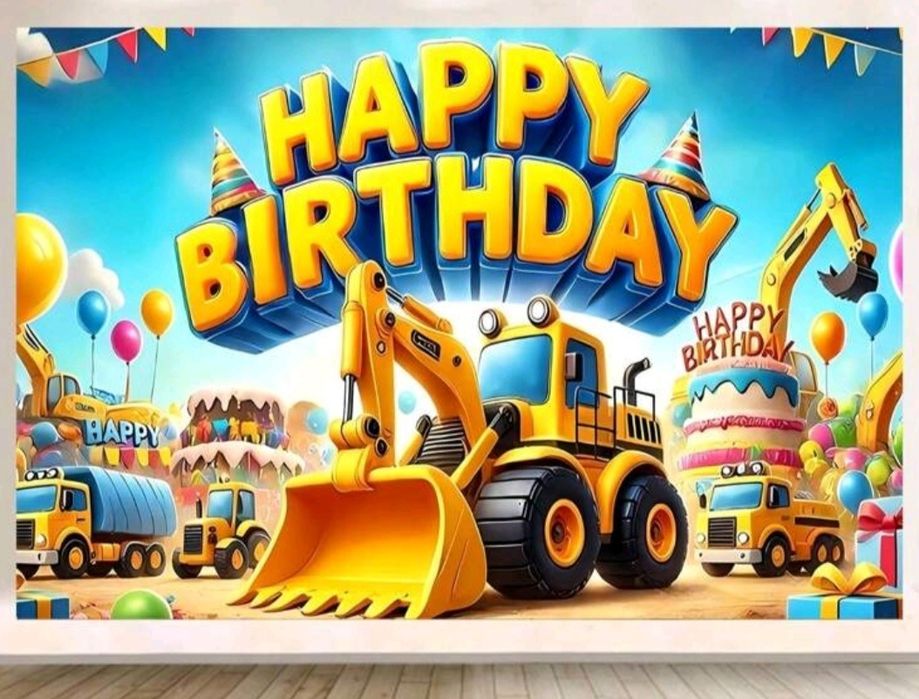 Парти сет украса  Hot wheels и строителни машини