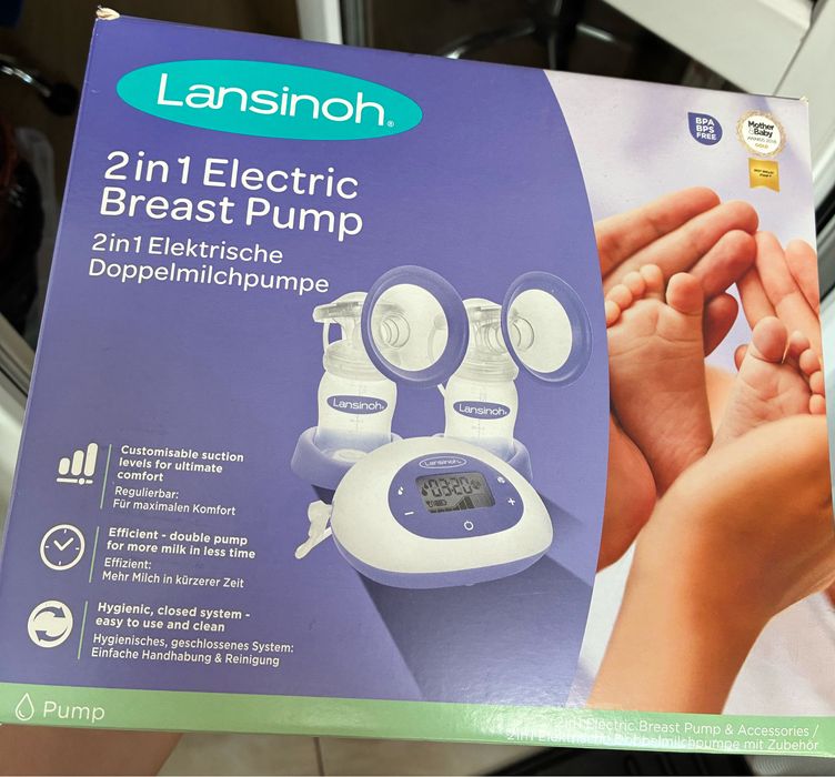 Vand pompa de sân electrică dublă Lansinoh – nouă, sigilata