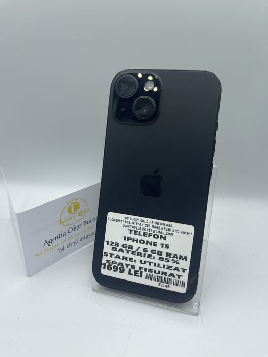 Iphone 15 128/85% Baterie GARANTIE/FACTURA #52140