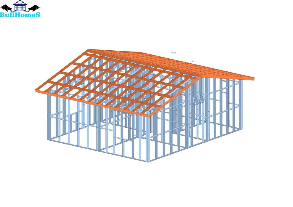 Къща,Бунгало,Преместваема къща,Сглобяеми къщи,Модулни,Жилищни-48.5м²