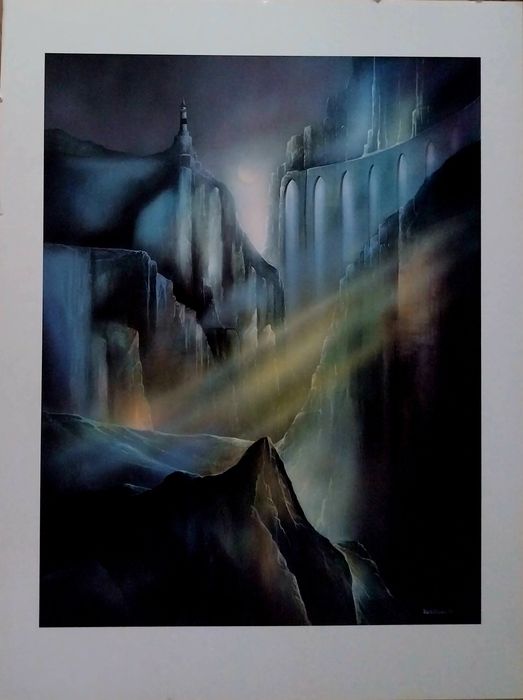DOUĂ Vintage postere  (1998) - maestrul MAREK DZIEWULSKI - "SHADOWLANDS"