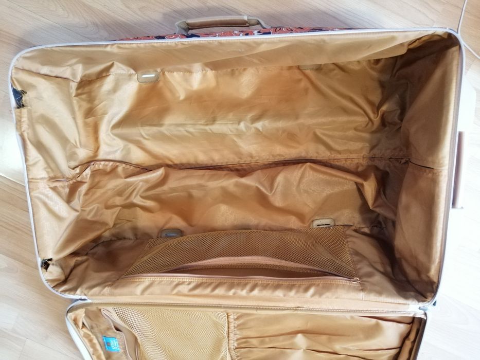 Куфари 3 бр, с 2 колелца:черен от плат, Kathy Von Zeeland, син твърд