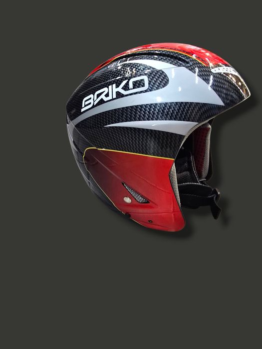 Каска BRIKO – размер 56 см | Карбон визия | Състезателен стил
