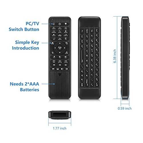 Дистанционно PEPPER JOBS W10 2.4GHz air mouse с QWERTY клавиатура