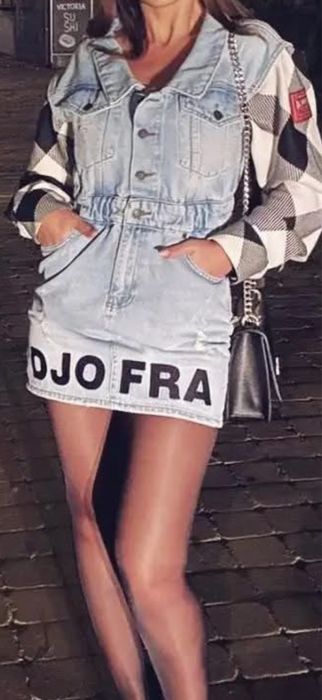 Дънкова дизайнерска рокля Djofra