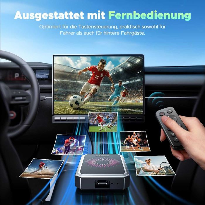 Adaptor CarPlay wireless Magic AI Box 3 în 1 video YouTube Netflix