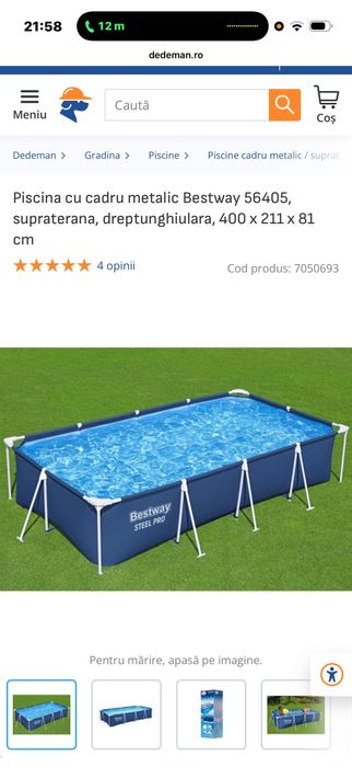 Piscină cadru metalic