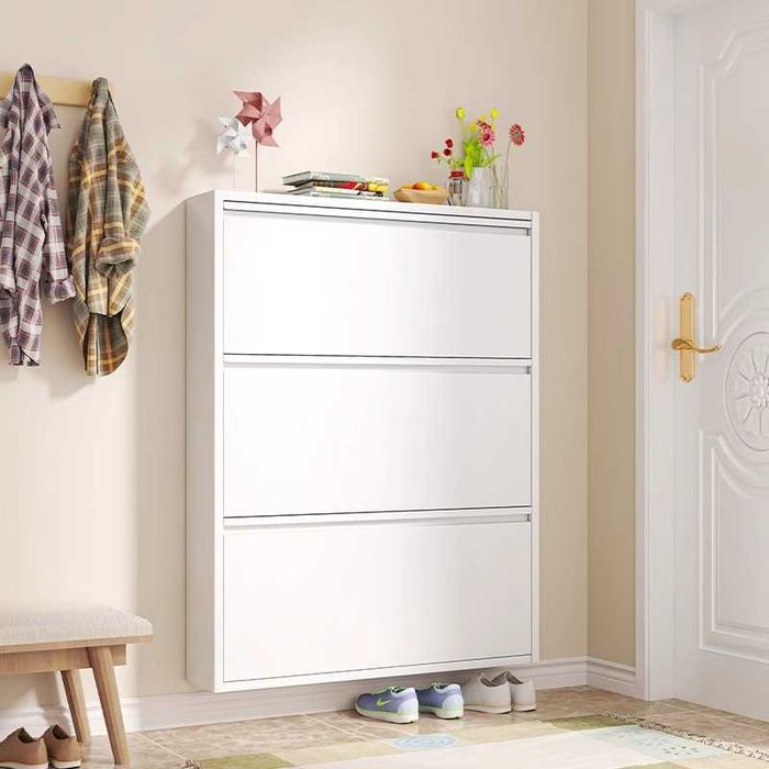 Настенная обувница/минималистичная/тонкие линии/мягкие углы