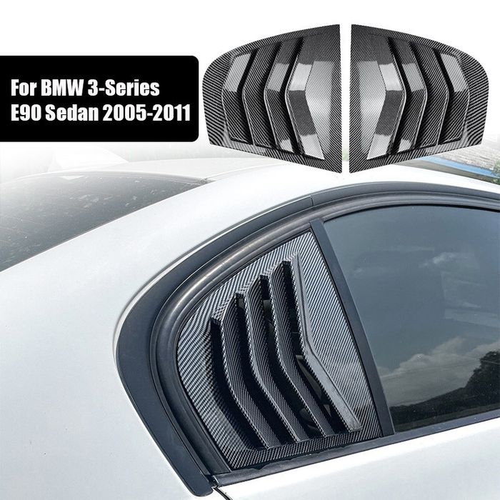 Тунинг Добавка Задни странични стъкла BMW E90– черни и карбон -М Визия