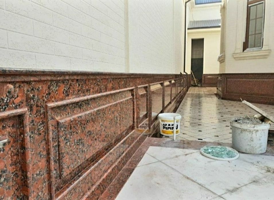 Цоколга ГРАНИТ фасадга Табий ТРАВЕРТИН тош Ерга Брусчатка терамиз.