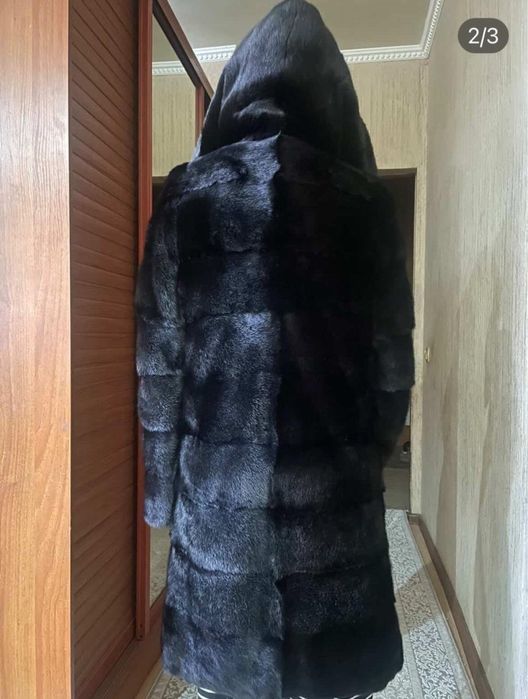 шуба норковая черный бриллиант