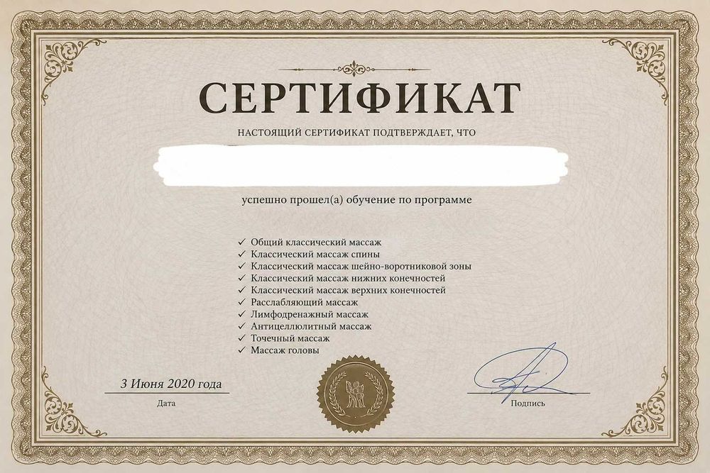 Массажист у себя и на выезд