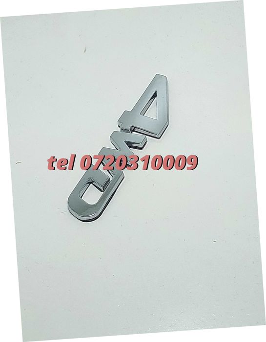 Emblema 3d Cu 4wd Argintiu
