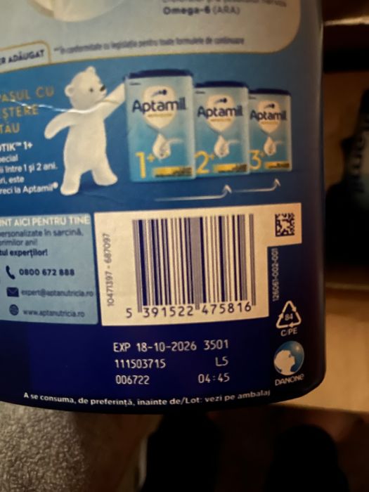 Vand lapte aptamil 1 ceaser biotik