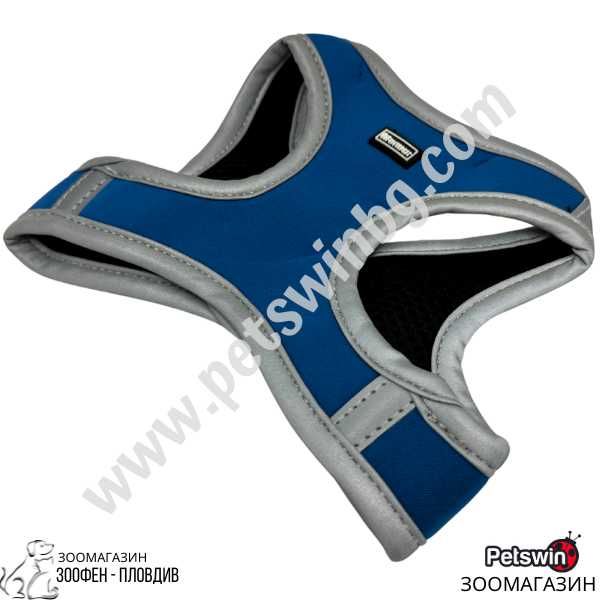 Нагръдник за Куче - XS, S, M, L - Син - Soft Elastic Reflective Vest