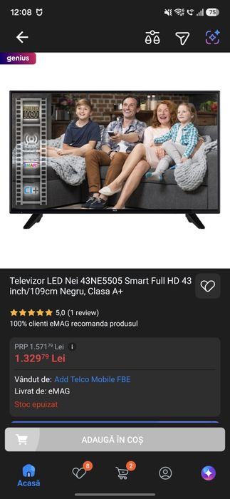 Smart TV NEI 109cm